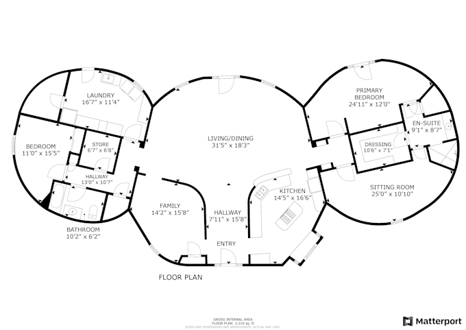 create 2d floor plan from matterport link or sketch