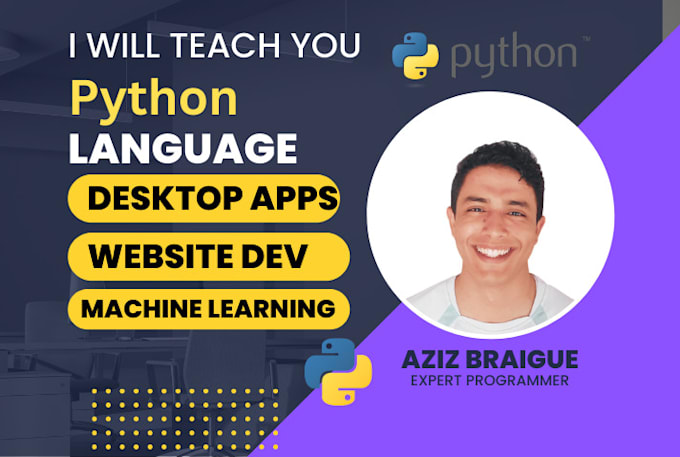 Teach you python programming language by Braigue | Fiverr