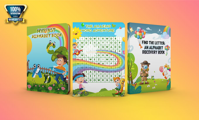 create a stunning amazon KDP kids activity  book cover design
