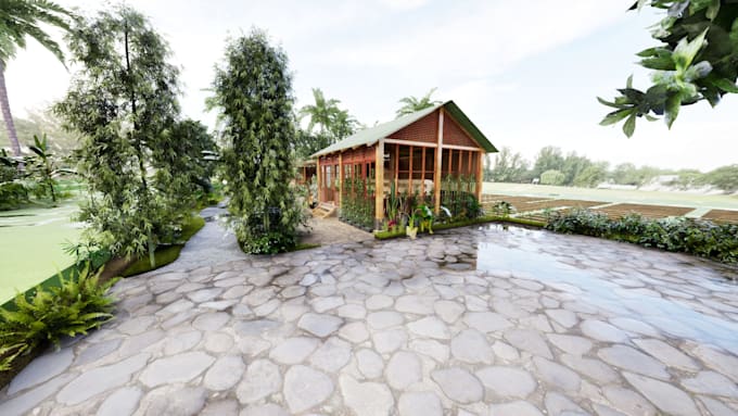 do 3d building and landscape
