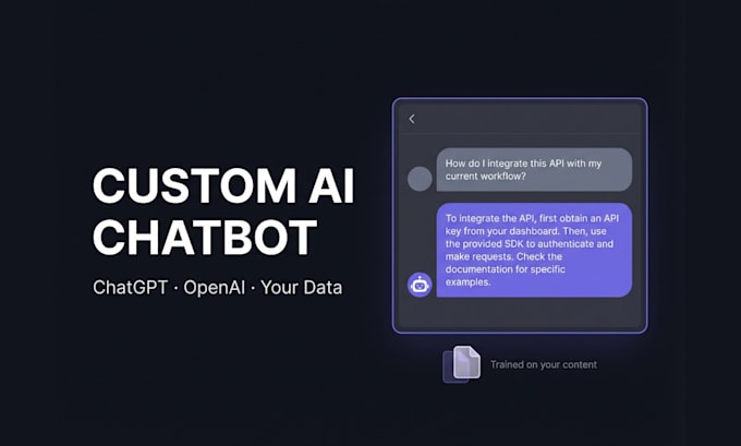build a custom ai chatbot and integrate chatgpt or openai API into your website