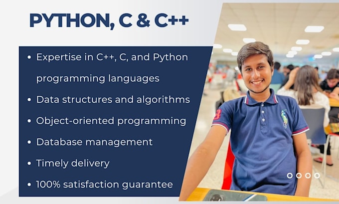 do python, c plus plus and c projects