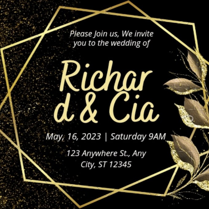Design wadding invitation party by Anglestar566 | Fiverr