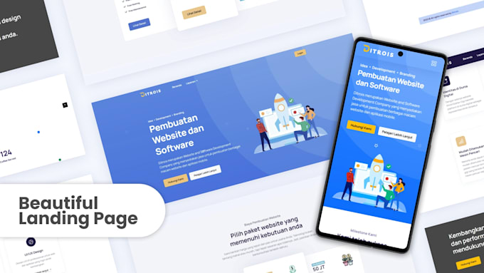 create a beautiful and dynamic website landing page fast