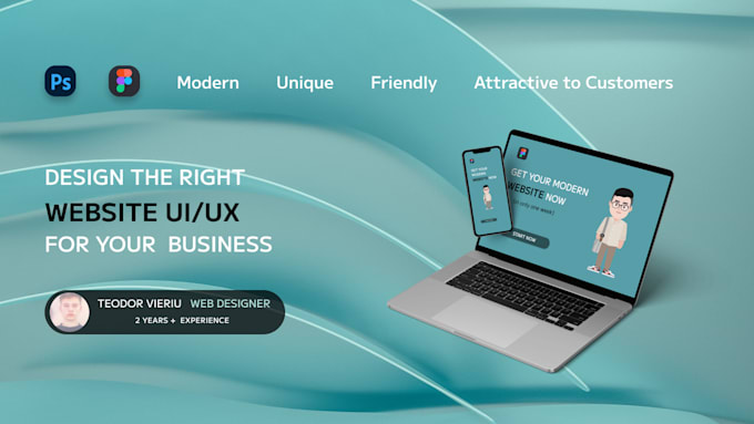 Design a delightful website ui ux for your business by Teodor2106 | Fiverr