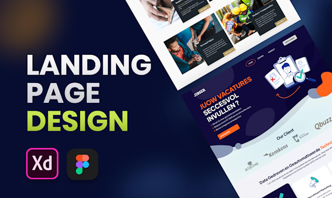 Create a modern responsive sales landing page design by Adittjg | Fiverr