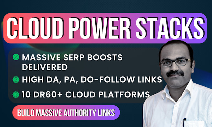 build you powerful permanent cloud backlinks from dr65 to dr95 cloud platforms