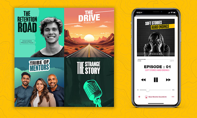 design attention grabbing podcast cover art