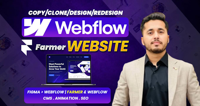 build a modern webflow business website with cms, animations and SEO