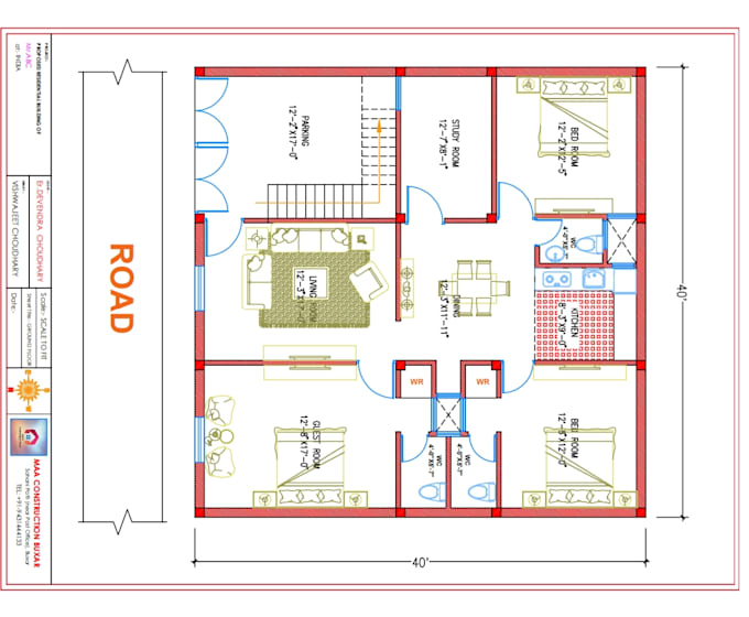 Draw and redraw 2d architectural floor plan with autocad by ...