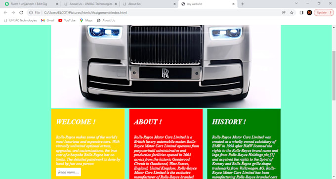 Image showcasing Do website development and any other application by Unijactech | Fiverr