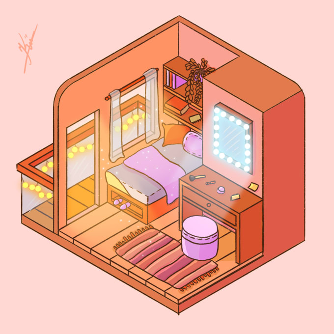 create unique 3d illustration with ipad and hand draw