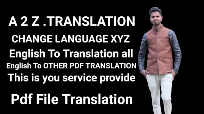 do pdf file translation  all language