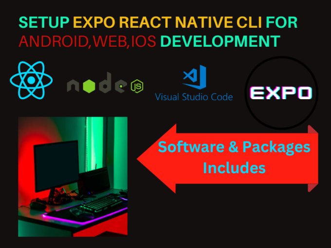 Setup expo react native cli on your pc or laptop and with node js ...