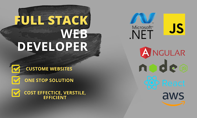 Be your full stack developer in javascript dotnet html and css by ...
