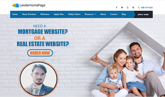 make a home loan mortgage or real estate wordpress website