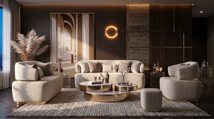 create photorealistic 3d interior furniture renders  with ai