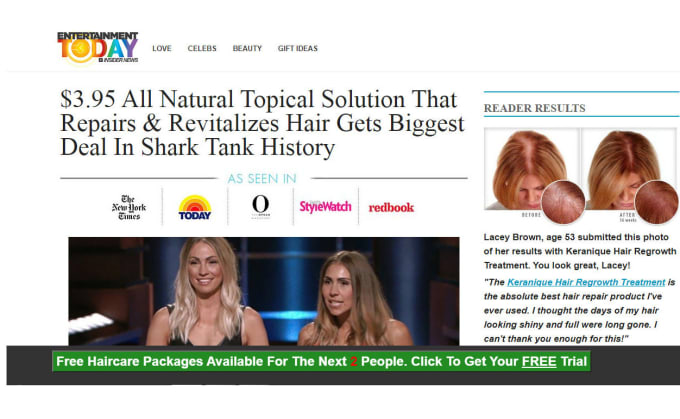 Create an advertorial landing page for native advertising by Nativoli