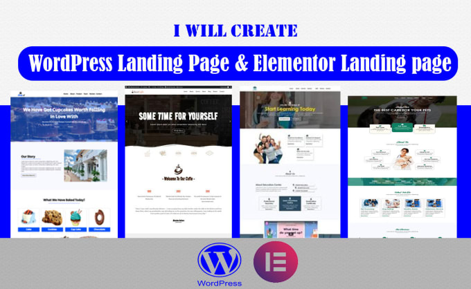 create a responsive wordpress landing page or elementor landing page