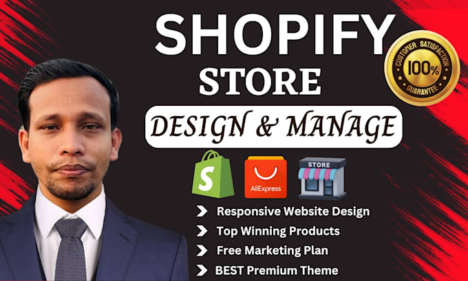 do shopify store design, redesign the shopify dropshipping website