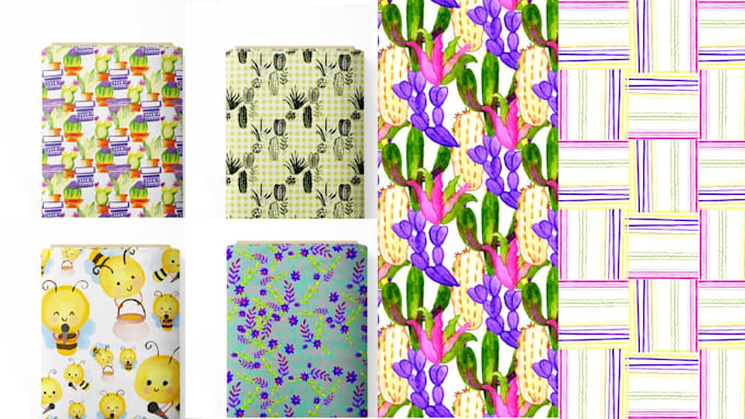 design watercolor pattern for textile and merchandise