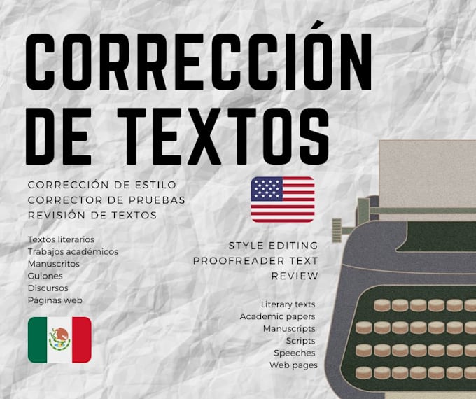 Do proofread and correct for spanish text by Valeriaeditora Fiverr