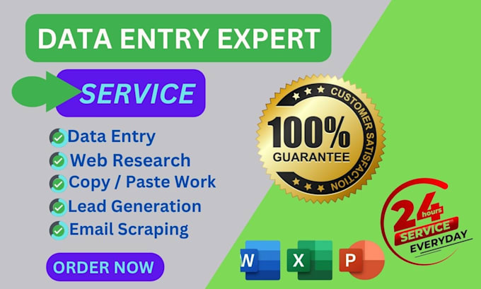 Do perfect data entry, copy paste, web research, and excel data entry ...