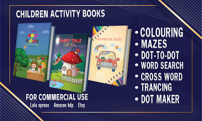 Design children activity books worksheets and coloring pages by ...