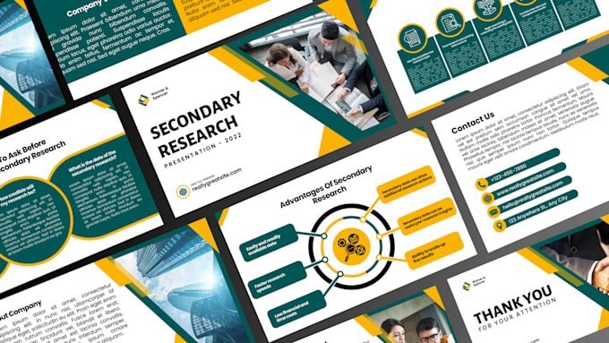 make research science presentation slides for all subjects in powerpoint