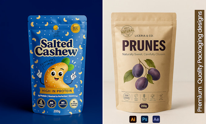 create professional packaging box and label design for your product