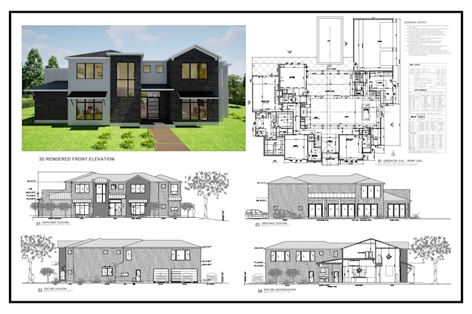 2d floor plans, site plan and drafting blueprints in autocad as an architect