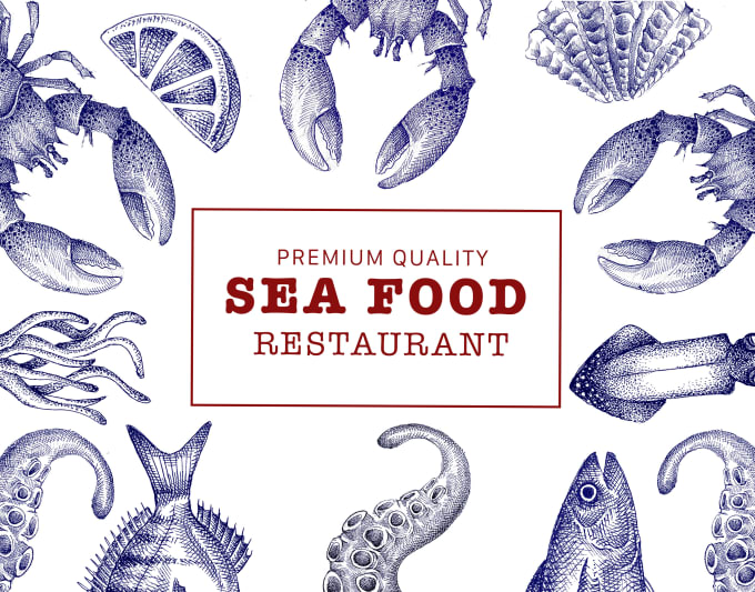 draw an illustration for food menu