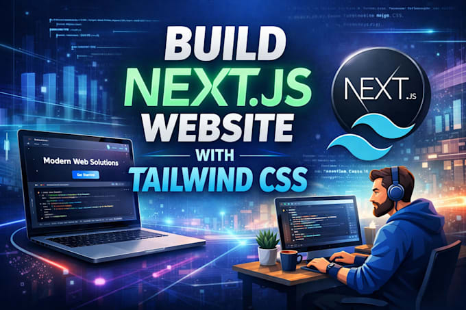 build next js website with tailwind css fast and responsive