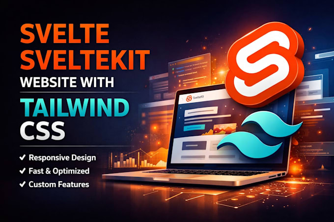 build svelte sveltekit website with tailwind css