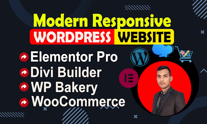 design complete modern responsive wordpress website