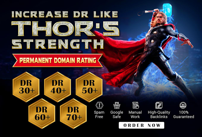 increase domain rating for your website 70 plus DR