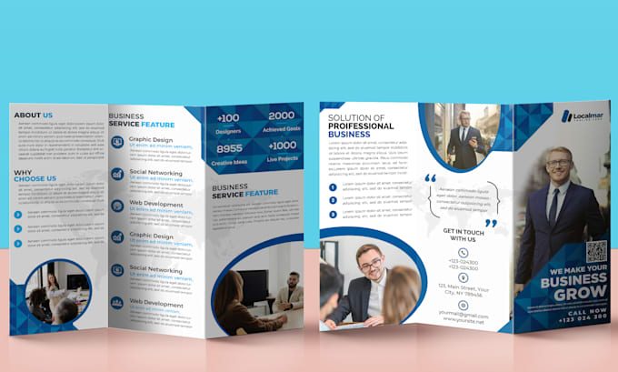 professional brochure design corporate trifold brochure