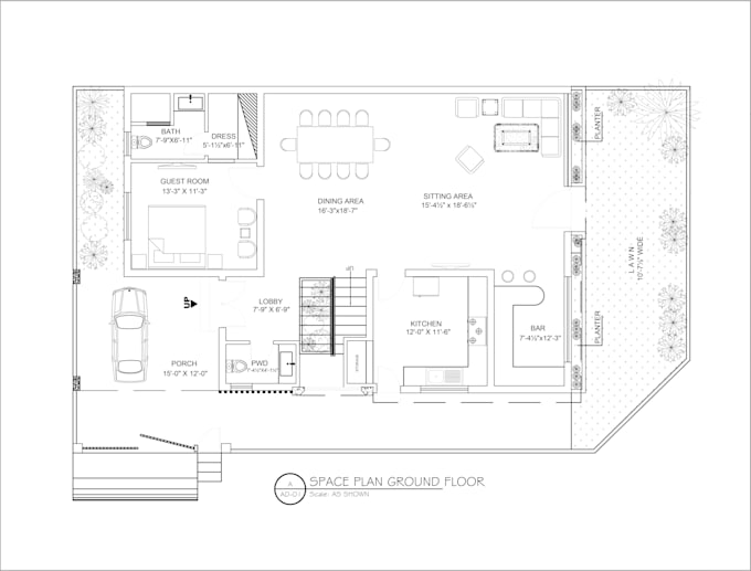 create architectural drawings, plans,elevations and sections