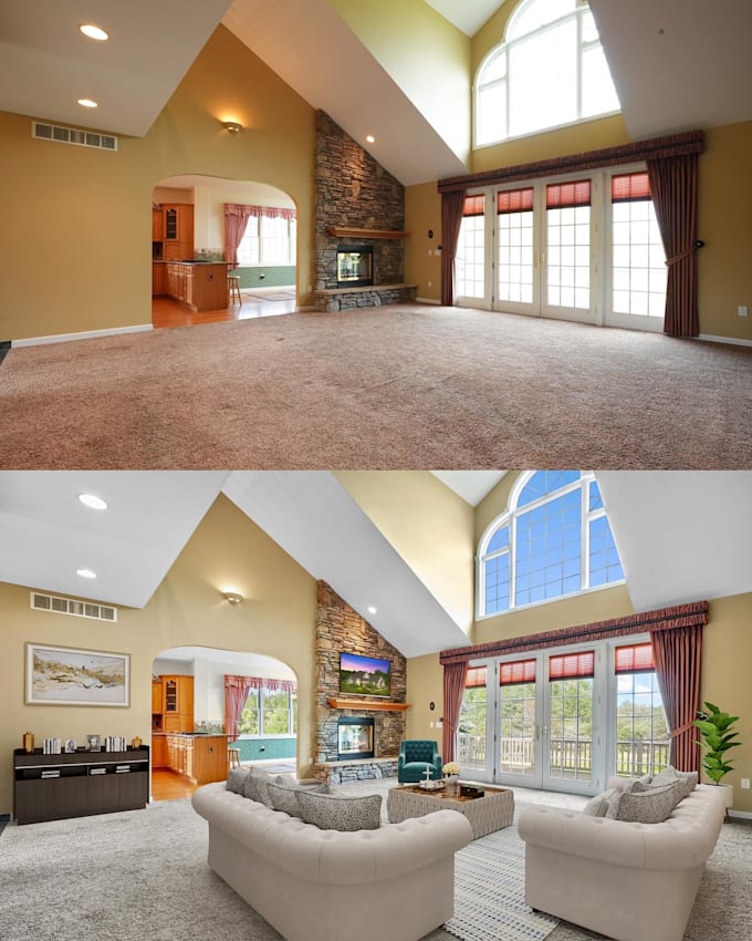 Do architectural interior design, realistic virtual staging by Carlota