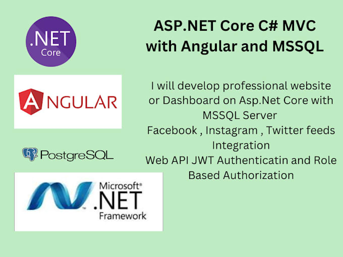 Build any expert internet site with dot net core mvc and angular by ...