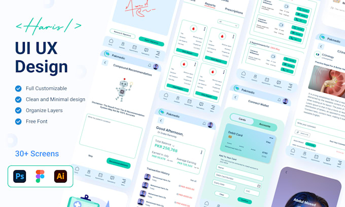 Design creative, modern and minimalistic ui ux for mobile by M ...