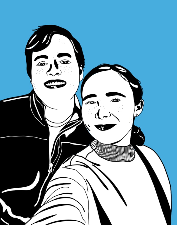 draw a minimalistic digital portrait based on your photo