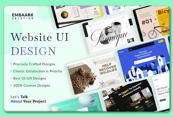 Provide custom ui ux design for website landing page by Embaark | Fiverr