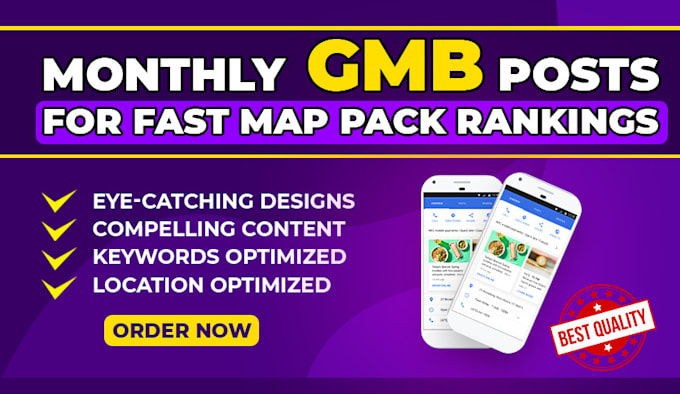 Do 30 gbp gmb posts with geotag photos for local seo ranking, usa, uk ...