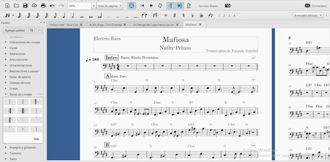 transcribe any bass line for you