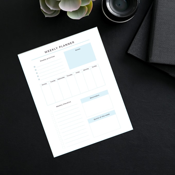 Make you custom printable day planners by Hgplayz Fiverr