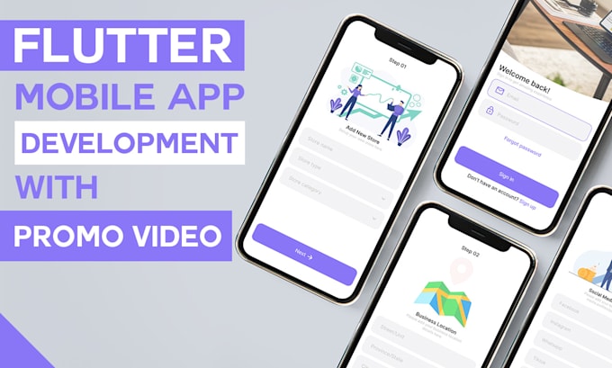 Develop awesome android ios mobile apps using flutter with promo video ...