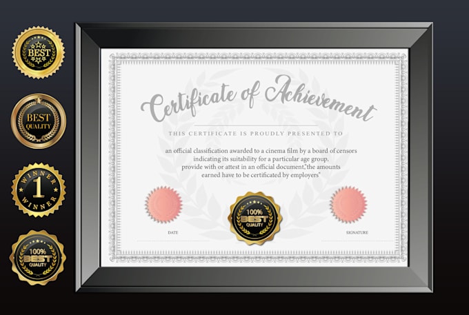create an award certificate