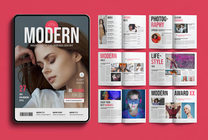 design promotional product catalog, brochure, magazine, lookbook