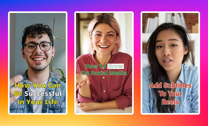 Edit and add subtitles to your instagram reels by Mzfdesigner | Fiverr